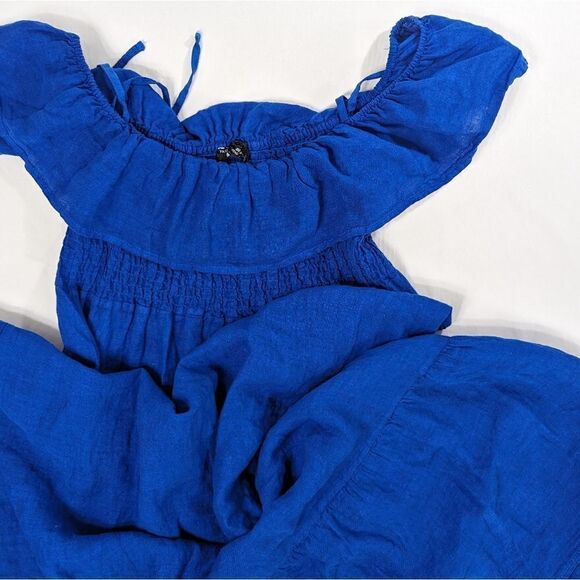 Multi Design Linen Maxi Dress - Picture 2 of 7